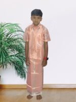 Privisha Silk Kids Shirt and Dhotis Combo Set – Royal Orange