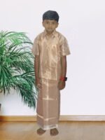 Privisha Silk Kids Shirt and Dhotis Combo Set – Coffee
