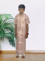 Privisha Silk Kids Shirt and Dhotis Combo Set – Copper