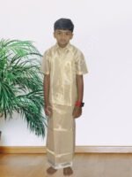 Privisha Silk Kids Shirt and Dhotis Combo Set – Gold
