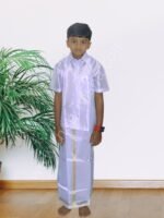 Privisha Silk Kids Shirt and Dhotis Combo Set – Lavender