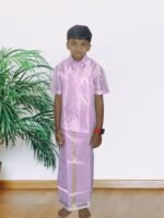 Privisha Silk Kids Shirt and Dhotis Combo Set – Pink