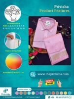 Privisha Silk Kids Shirt and Dhotis Combo Set – Baby Pink - Image 5