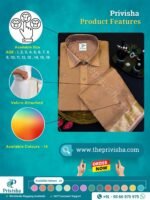 Privisha Silk Kids Shirt and Dhotis Combo Set – Coffee - Image 5