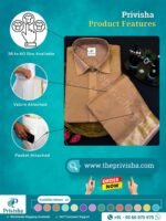 Privisha Silk Shirt and Dhotis Combo Set – Coffee - Image 5