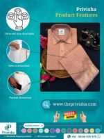 Privisha Silk Shirt and Dhotis Combo Set – Copper - Image 5