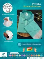 Privisha Silk Shirt and Dhotis Combo Set – Elegance Green - Image 5