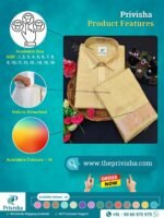 Privisha Silk Kids Shirt and Dhotis Combo Set – Gold - Image 5