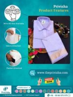 Privisha Silk Shirt and Dhotis Combo Set – Lavender - Image 5