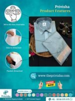 Privisha Silk Shirt and Dhotis Combo Set – Premium Grey - Image 5
