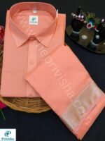 Privisha Silk Shirt and Dhotis Combo Set – Royal Orange