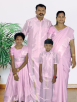 Privisha Soft Silk Saree Combo Set - Baby Pink - Image 2