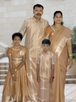 Privisha Silk Shirt and Dhotis Combo Set – Coffee - Image 2