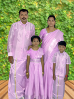 Privisha Soft Silk Saree Combo Set - Pink - Image 2