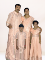 Privisha Soft Silk Gown Combo Set - Smoothy Orange - Image 2