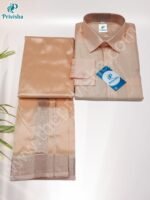 Privisha Silk Shirt and Dhotis Combo Set – Smoothy Orange - Image 3