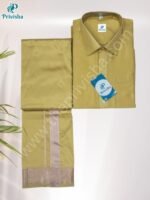 Privisha Silk Shirt and Dhotis Combo Set – Zari Gold - Image 3