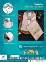 Privisha Silk Shirt and Dhotis Combo Set – Silver Green - Image 5