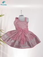 Privisha Soft Silk Gown Combo Set - Baby Pink