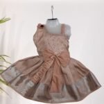 Privisha Soft Silk Gown Combo Set - Copper