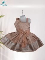 Privisha Soft Silk Gown Combo Set - Copper