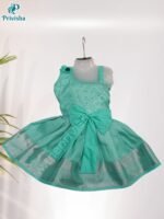 Privisha Soft Silk Gown Combo Set - Elegance Green