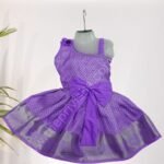 Privisha Soft Silk Gown Combo Set - Lavender