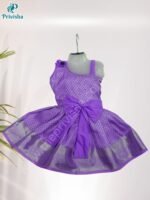 Privisha Soft Silk Gown Combo Set - Lavender