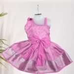 Privisha Soft Silk Gown Combo Set - Pink