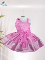 Privisha Soft Silk Gown Combo Set - Pink