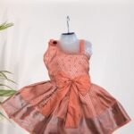 Privisha Soft Silk Gown Combo Set - Royal Orange