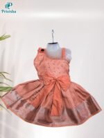Privisha Soft Silk Gown Combo Set - Royal Orange