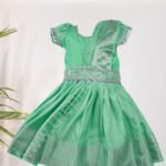 Privisha Soft Silk Pattu Pavadai Combo Set – Pista Green