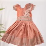 Privisha Soft Silk Pattu Pavadai Combo Set – Royal Orange