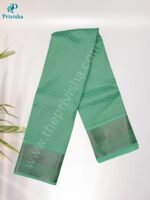 Privisha Soft Silk Saree Combo Set - Pista Green