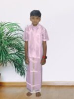 Privisha Silk Kids Shirt and Dhotis Combo Set – Baby Pink